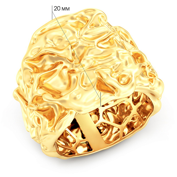 Широкое кольцо из желтого золота Francelli (арт. 1401136ж) – изображение 2