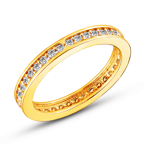 Золота каблучка з фіанітами (арт. 154205ж) – зображення 1