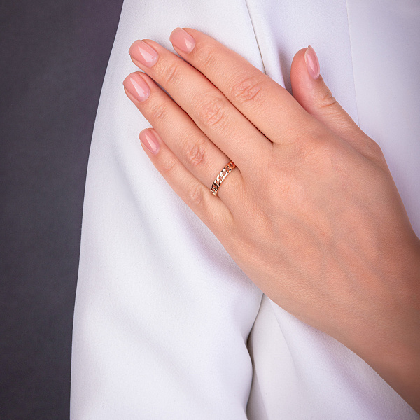 Золота каблучка Ланки без каміння (арт. 140891) – зображення 3