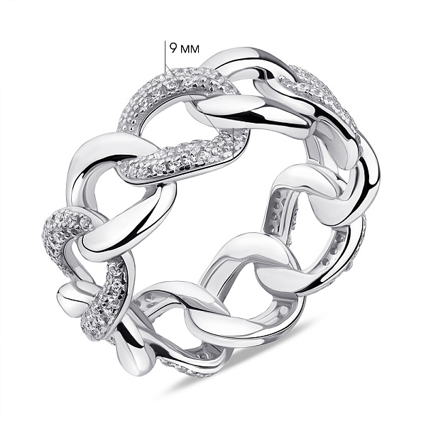 Кольцо из серебра с фианитами (арт. 7501/6539) – изображение 4