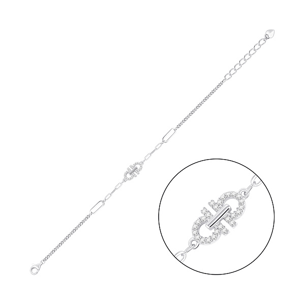 Серебряный браслет с фианитами (арт. 7509/5547) – изображение 1