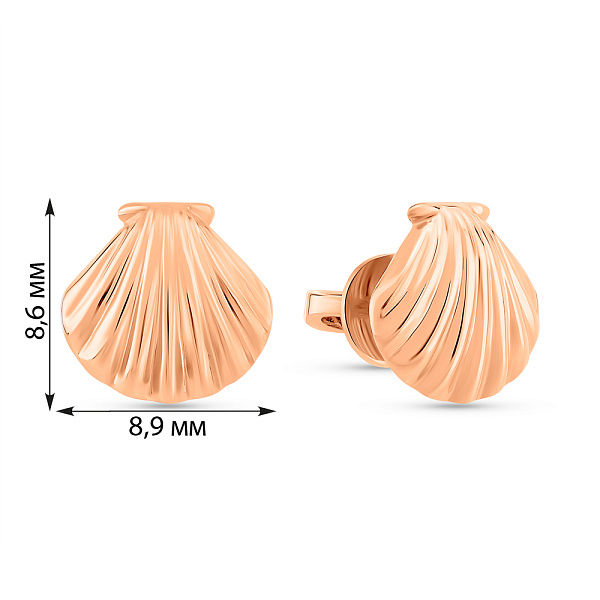 Золотые серьги-пусеты (арт. 1101040) – изображение 4