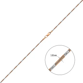 Золотий ланцюжок з родіюванням плетіння Снейк (арт. ц304208р)