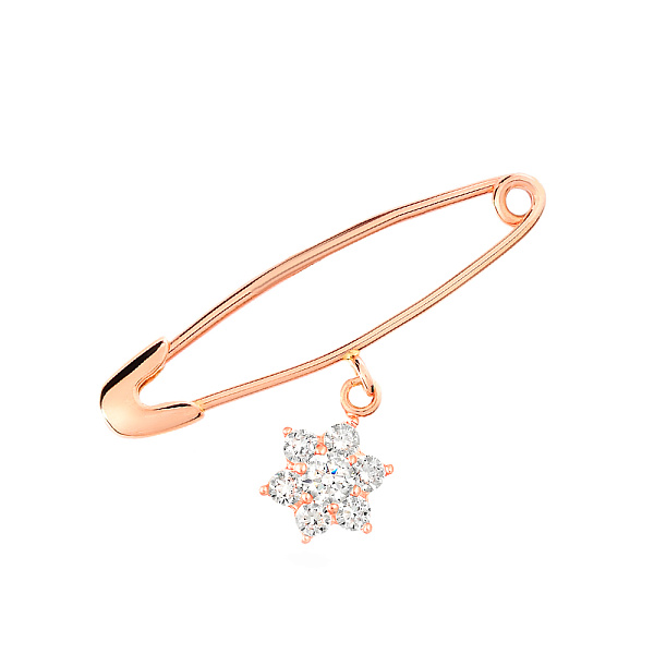 Золотая булавка с фианитами (арт. 360011) – изображение 1