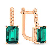 Золотые серьги с кварцем (арт. 111376Пз)