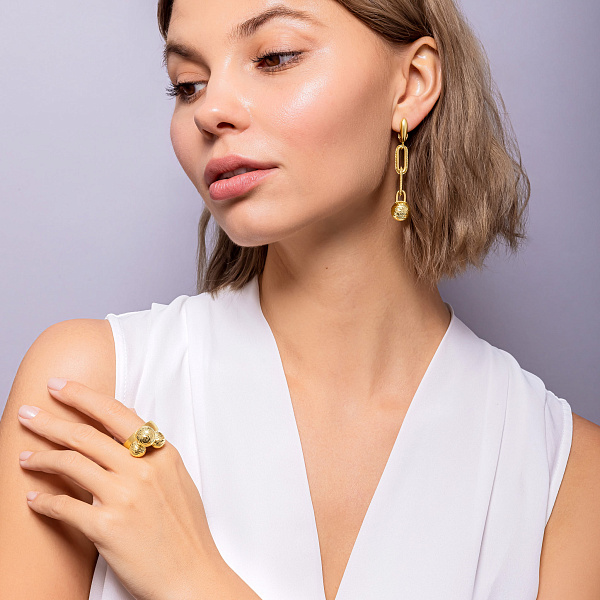 Серьги Francelli из желтого золота (арт. 1091358ж) – изображение 3