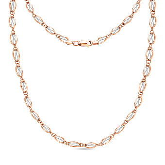 Масивне золоте кольє з родіюванням (арт. 350579)