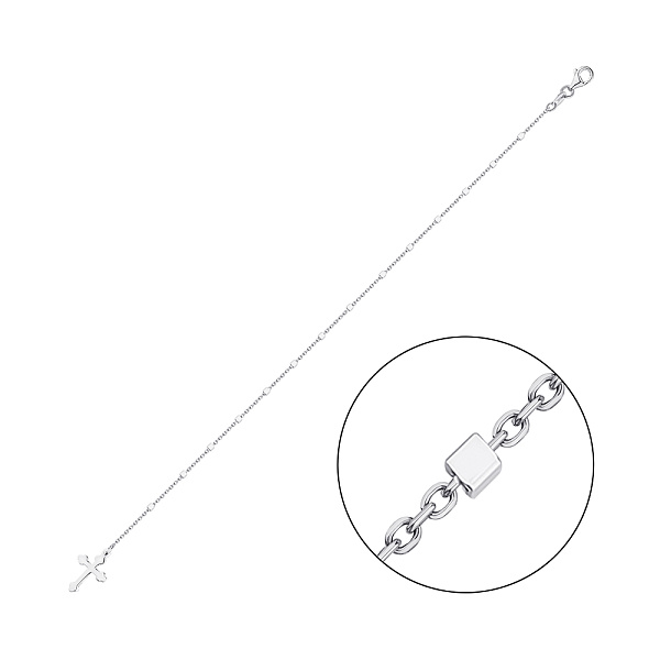 Серебряный браслет без камней (арт. 7509/3927) – изображение 1