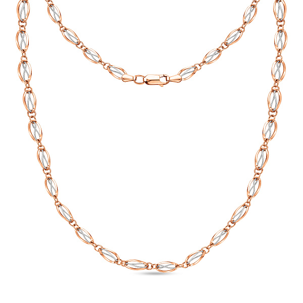 Масивне золоте кольє з родіюванням (арт. 350579) – зображення 1