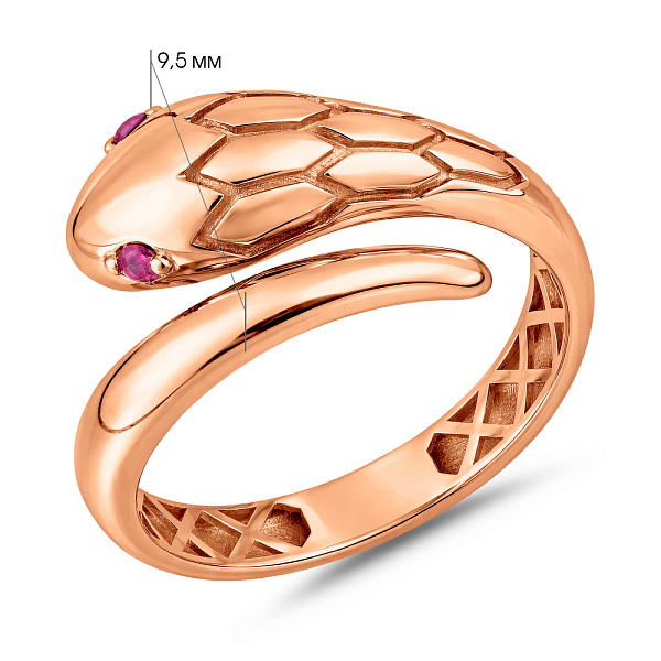 Золотое кольцо Змея (арт. 141450к) – изображение 4