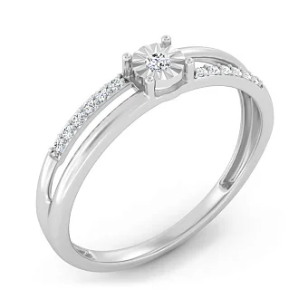 Золотое кольцо с бриллиантами (арт. К011732005б)