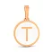 Золотой подвес Буква Т с эмалью (арт. 440995еп) – изображение 1