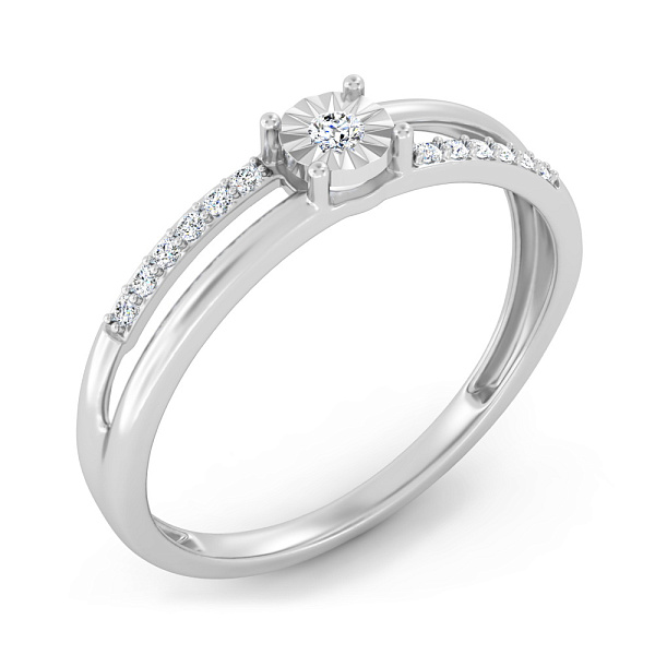 Золотое кольцо с бриллиантами (арт. К011732005б) – изображение 1