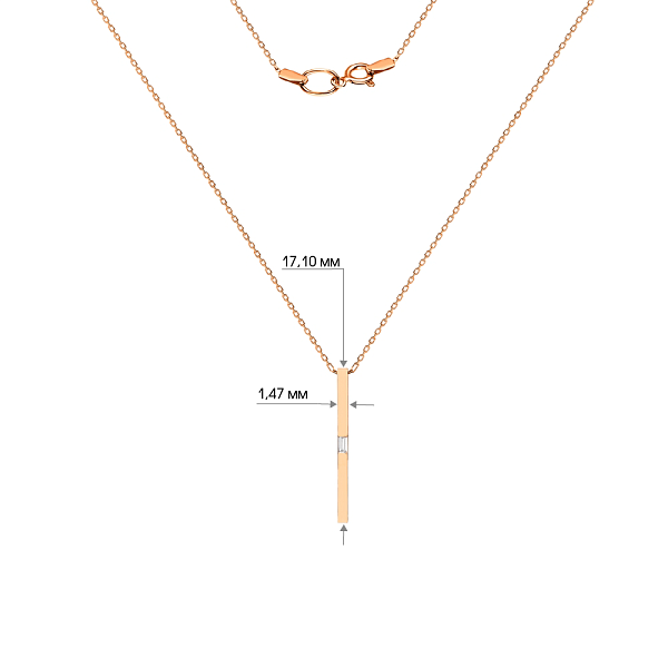 Кольє з червоного золота (арт. 351288) – зображення 3