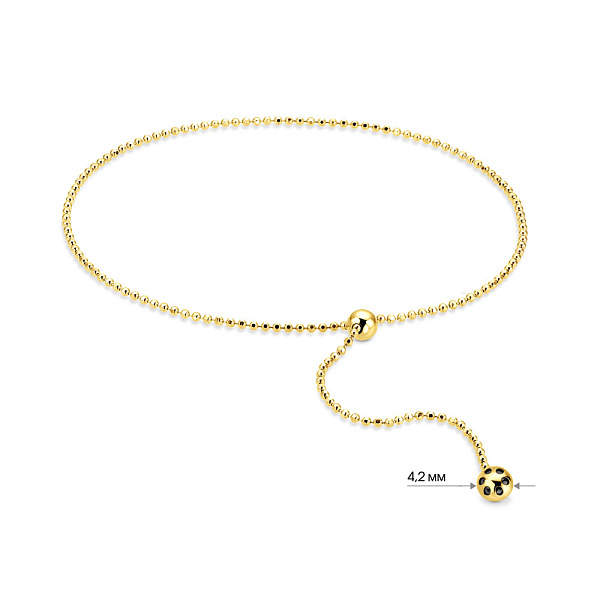 Браслет Fly з жовтого золота (арт. 326212/1ж) – зображення 4