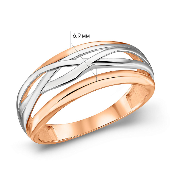 Золотое кольцо без камней (арт. 154906кб) – изображение 2