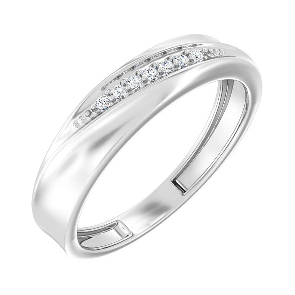 Каблучка з білого золота з діамантами (арт. К011248б) – зображення 1