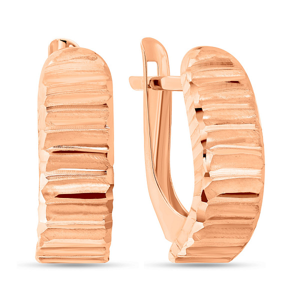 Серьги из золота с алмазной гранью (арт. 121310) – изображение 1