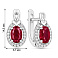 Серебряные серьги с рубином (арт. 7502/10604Р) – изображение 2