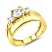 Золота каблучка з фіанітами (арт. 140731ж) – зображення 1