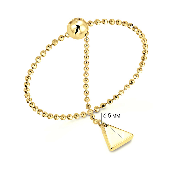 Золота каблучка Fly з ланцюжком (арт. 155782жд) – зображення 7