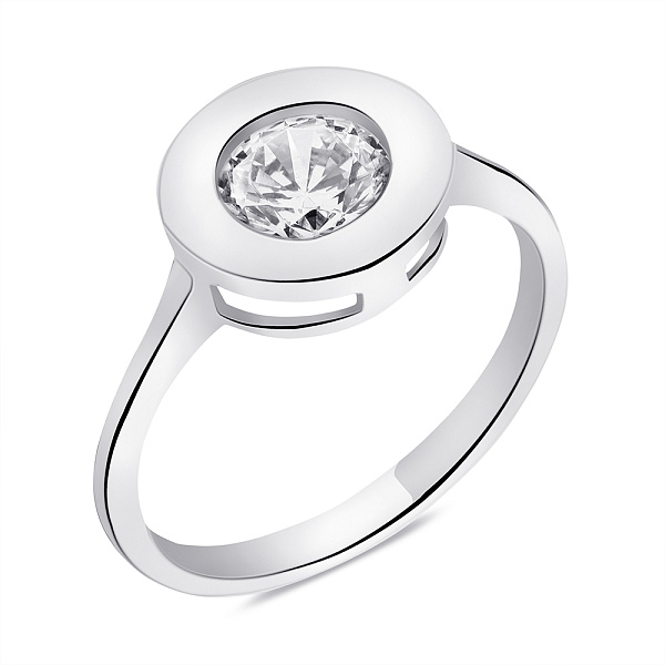 Серебряное кольцо с фианитом (арт. 7501/6290) – изображение 1