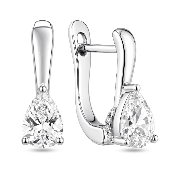 Серебряные серьги с фианитами (арт. 7502/10227) – изображение 1