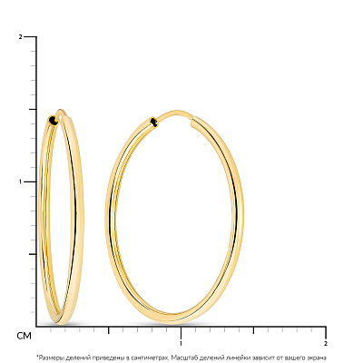 Золотые серьги-кольца (арт. 100023/15ж)