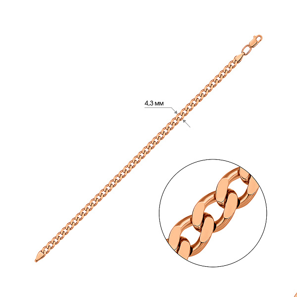 Золотой браслет плетения Панцирное (арт. ц311008) – изображение 3