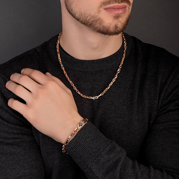 Золотий браслет з родіюванням (арт. 326484р) – зображення 5