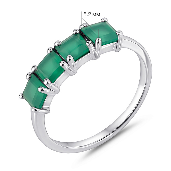 Серебряное кольцо с агатом (арт. 7501/2189640Аз) – изображение 2