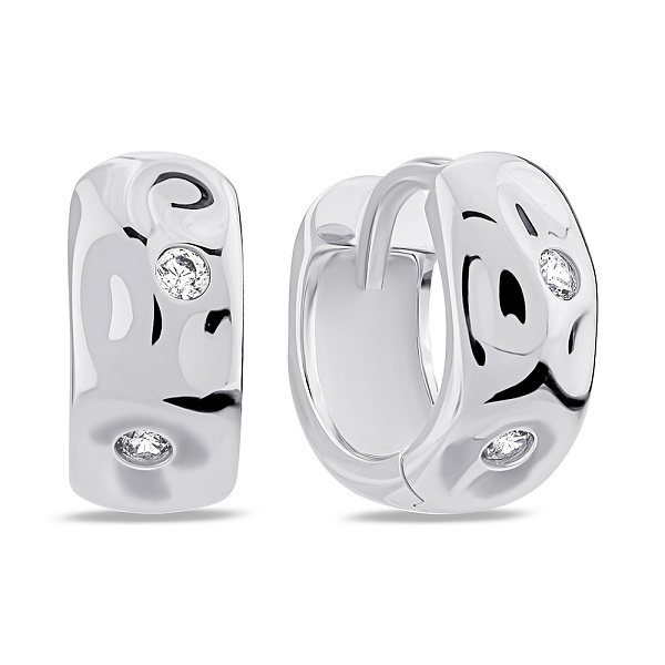 Серебряные серьги с фианитами (арт. 7502/9704/10) – изображение 1