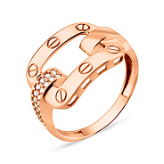 Фото Широка золота каблучка (арт. 155705)