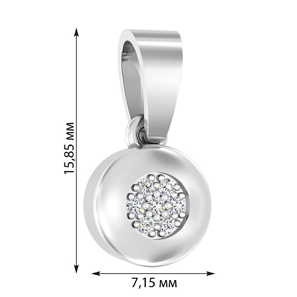 Золотая подвеска с фианитами (арт. 442100б) – изображение 2