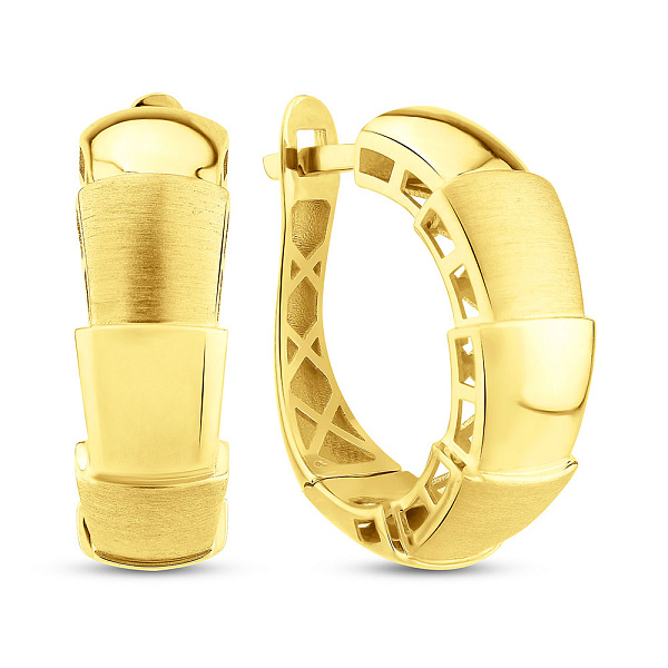 Сережки з жовтого золота без каміння (арт. 1091777жм) – зображення 1