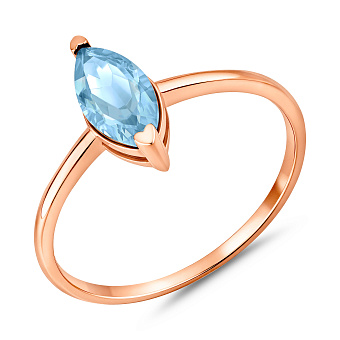 Фото Кольцо из красного золота с топазом (арт. 141233Птг)