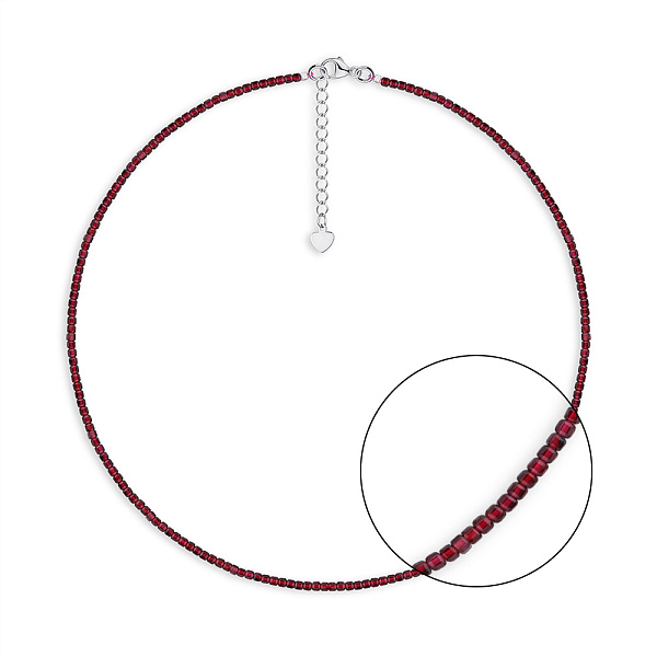 Намисто з граната зі сталевою застібкою (арт. 9016/600Г) – зображення 1