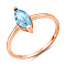 Каблучка з червоного золота з топазом (арт. 141233Птг)