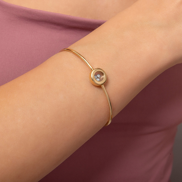 Браслет з жовтого золота з фіанітами (арт. 323744ж) – зображення 2