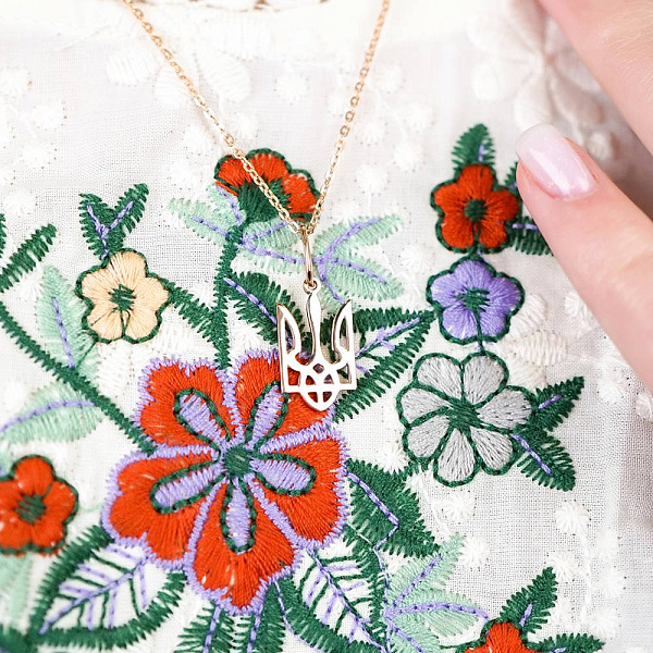 Золотая подвеска Трезубец (арт. 440581) – изображение 2