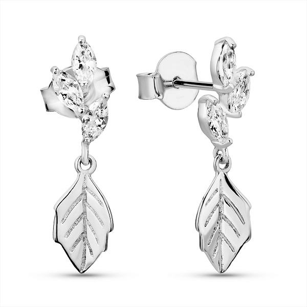 Серьги из серебра с фианитами (арт. 7518/7118) – изображение 1