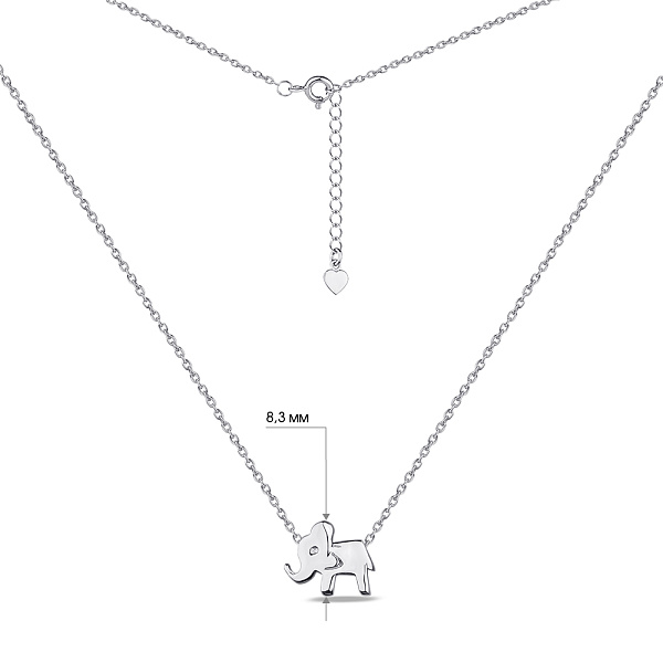 Серебряное колье Слоник (арт. 7507/1928) – изображение 3