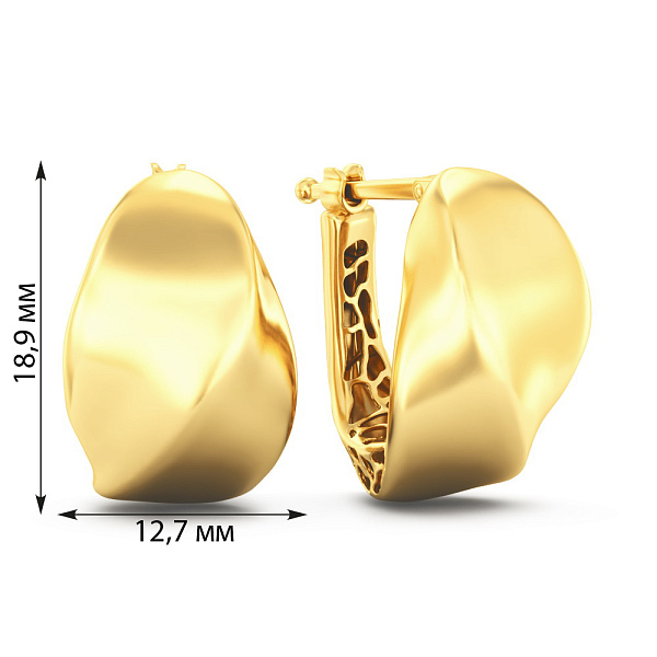 Серьги Francelli из желтого золота (арт. 111344ж) – изображение 2