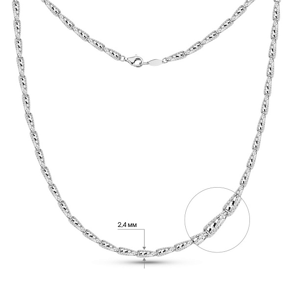 Золоте кольє без каменів Francelli (арт. 352691б) – зображення 3