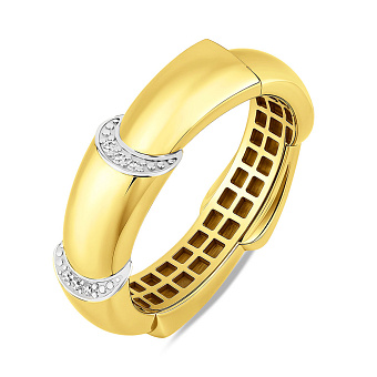 Каблучка з жовтого золота з фіанітами (арт. 141461ж)