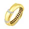 Каблучка з жовтого золота з фіанітами (арт. 141461ж) – зображення 1