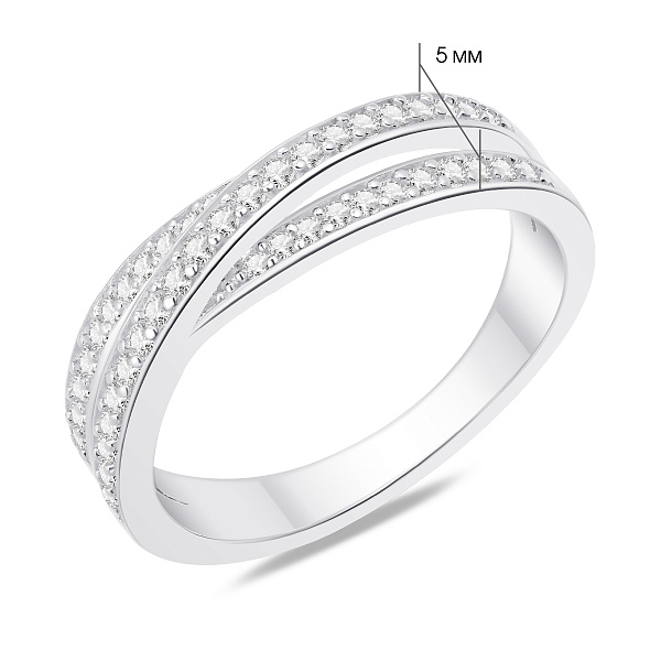 Серебряное кольцо с фианитами (арт. 7501/8802) – изображение 2