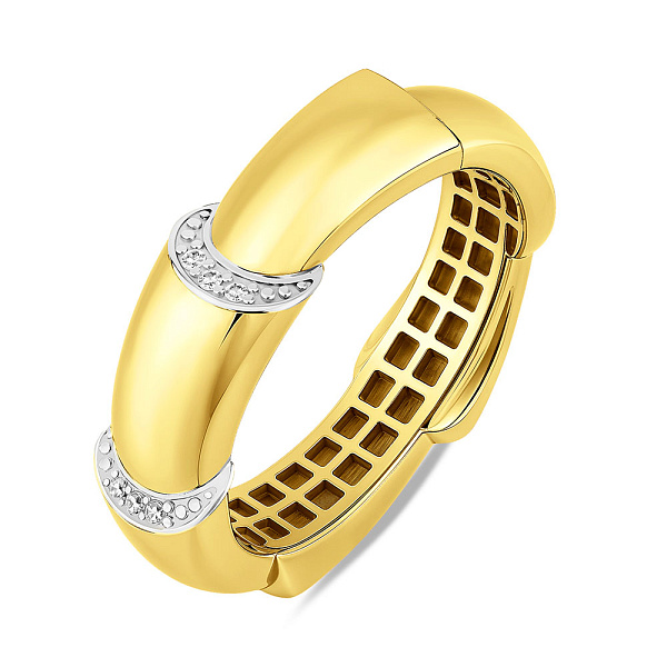Каблучка з жовтого золота з фіанітами (арт. 141461ж) – зображення 1