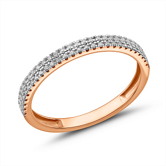 Кольцо из красного золота с бриллиантами (арт. К011642015)