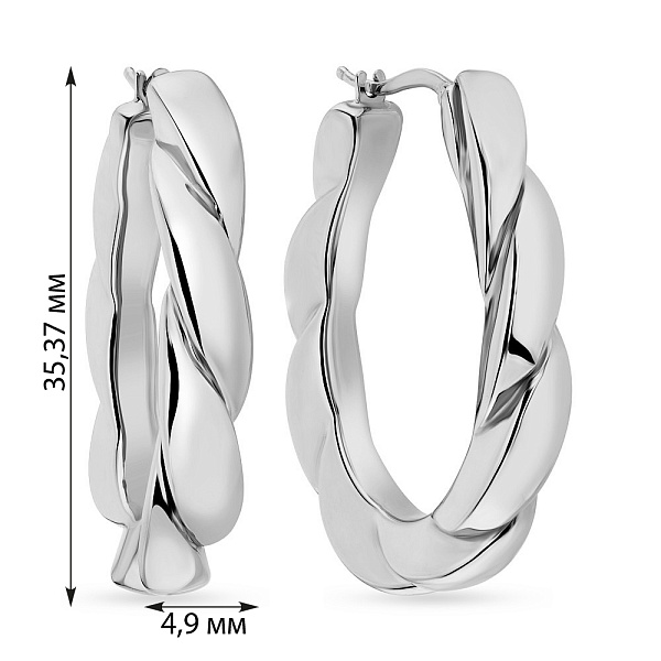 Сережки Francelli з білого золота (арт. е108239/35б) – зображення 2
